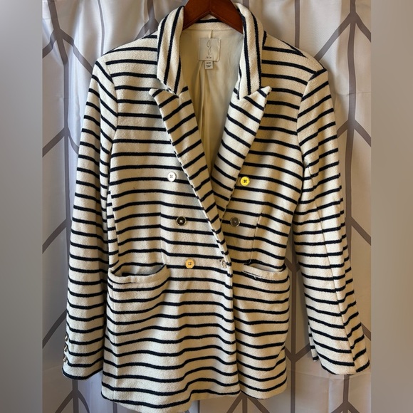 Joie Striped Double-Breasted Blazer - Picture 3 of 7